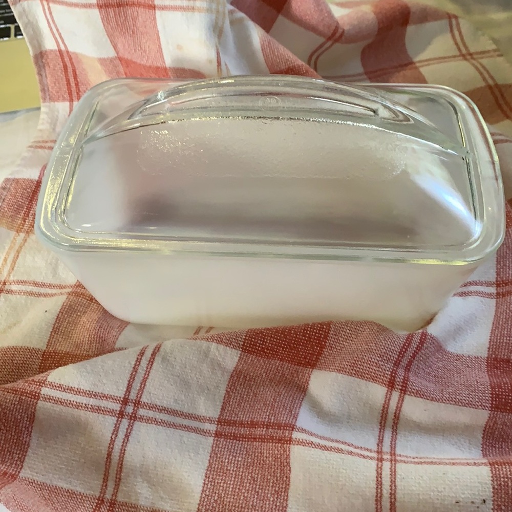 Vintage Milk Glass Westinghouse Refrigerator Lidded Dish